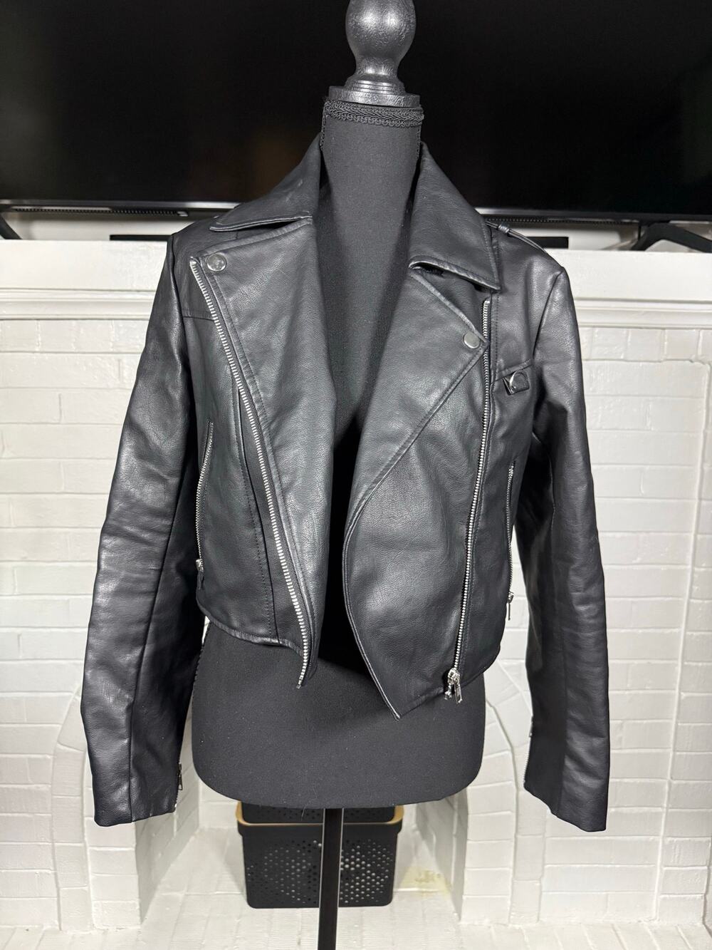 Missguided petite faux leather biker jacket-style z9217925